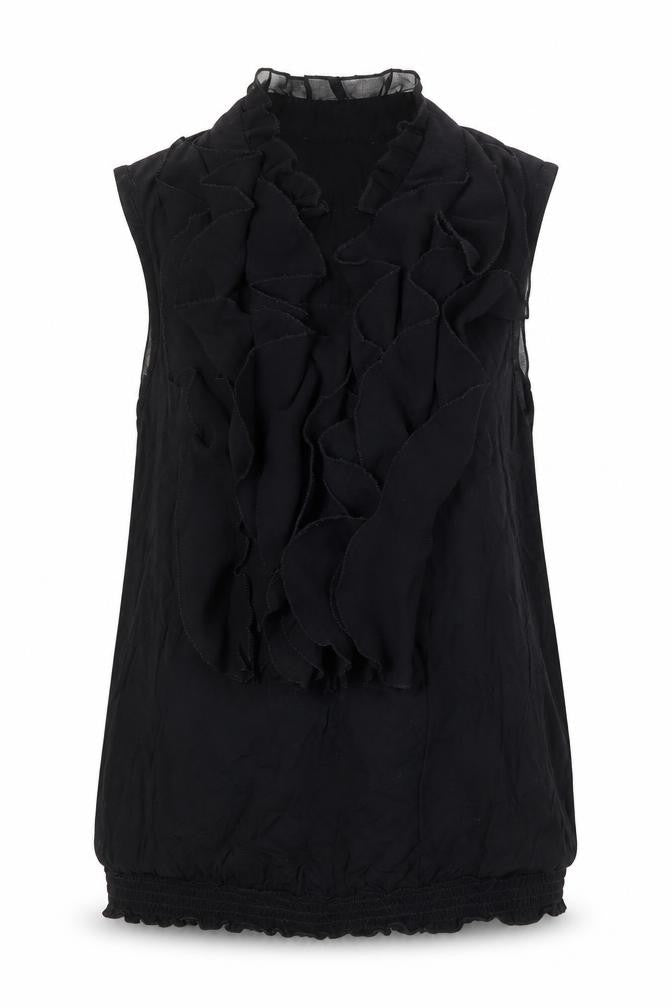 Womens UK Size 6 New Look Black Basic Blouse