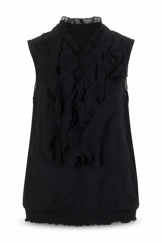Womens UK Size 6 New Look Black Basic Blouse