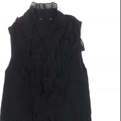 Womens UK Size 6 New Look Black Basic Blouse