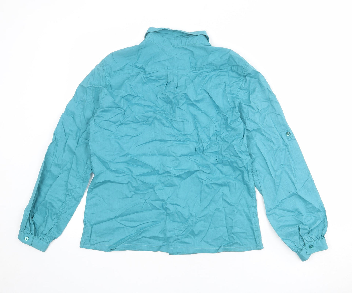 Womens UK Size S Gap Blue Basic Button-Up