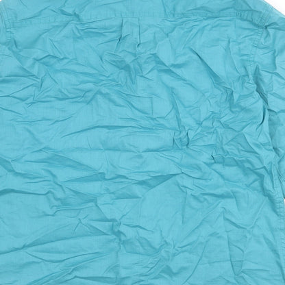 Womens UK Size S Gap Blue Basic Button-Up