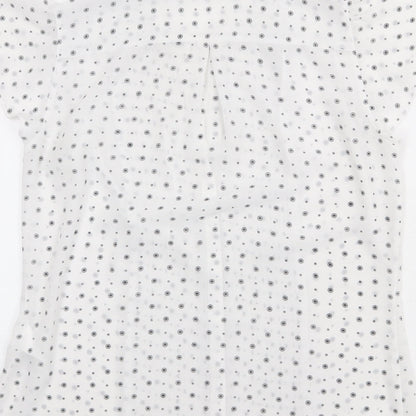 Womens UK Size 10 H&M White Basic Button-Up