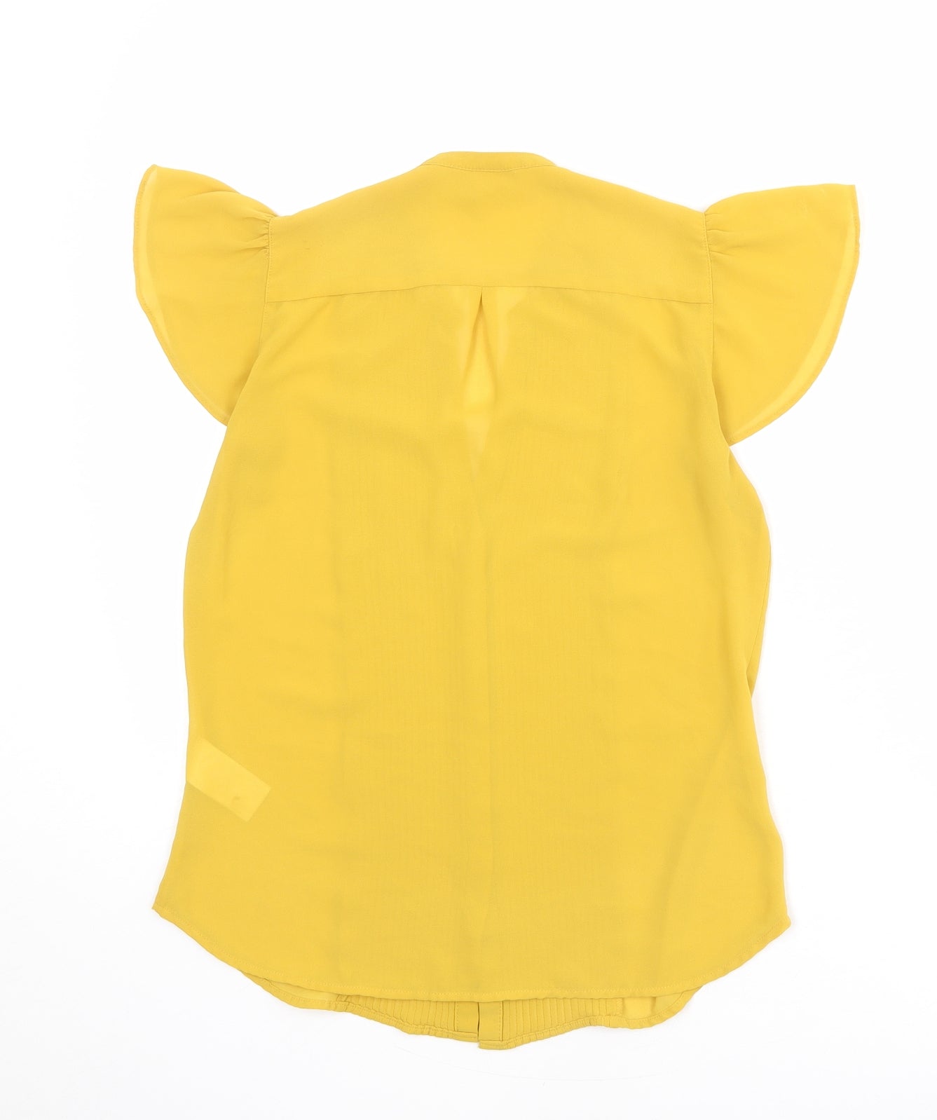 Womens UK Size 8 H&M Yellow Basic Button-Up