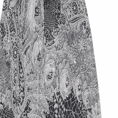 New Look Womens Grey Paisley Polyester Maxi Size 8 Square Neck Pullover - Strapless