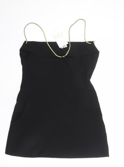 Zara Womens Black Polyester Mini Size M Cowl Neck Pullover