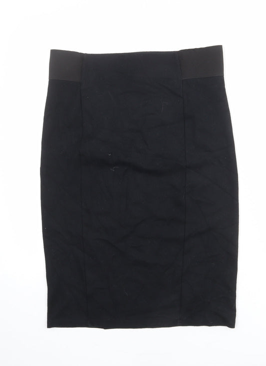 Dorothy Perkins Womens Black Viscose Bandage Skirt Size L