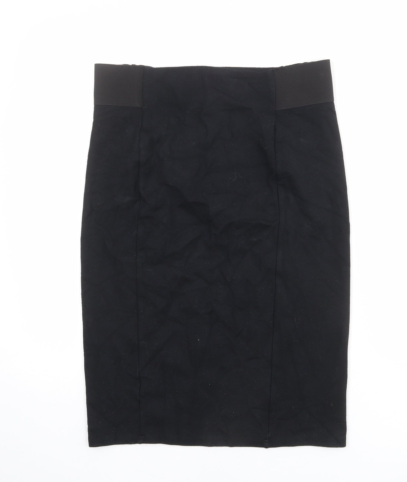 Dorothy Perkins Womens Black Viscose Bandage Skirt Size L
