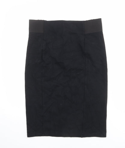 Dorothy Perkins Womens Black Viscose Bandage Skirt Size L