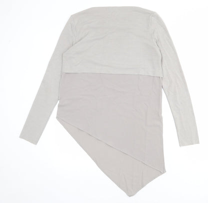 Womens UK Size M Zara Grey Basic T-Shirt