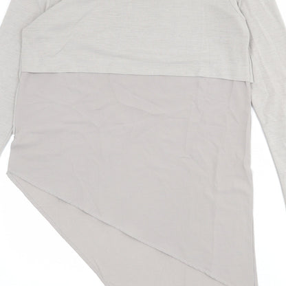 Womens UK Size M Zara Grey Basic T-Shirt
