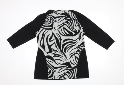 Per Una Womens Multicoloured Animal Print Polyester Mini Size 18 Round Neck Pullover