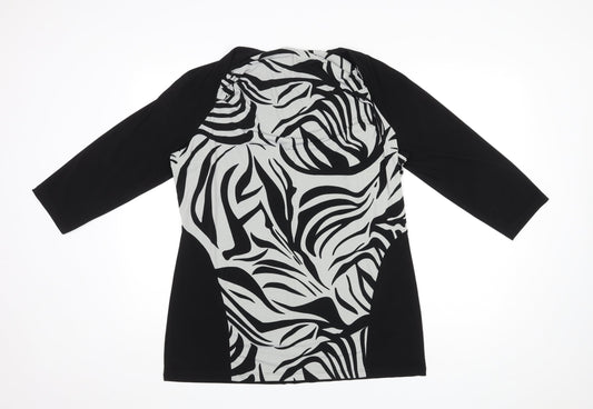 Per Una Womens Multicoloured Animal Print Polyester Mini Size 18 Round Neck Pullover