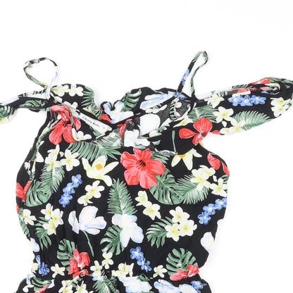 Cherry Koko Womens Multicoloured Floral Polyester Playsuit One-Piece Size S L3 in Pullover