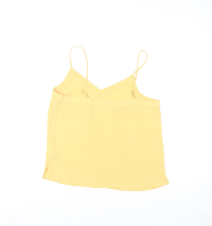 Womens UK Size 10 Topshop Yellow Basic Tank