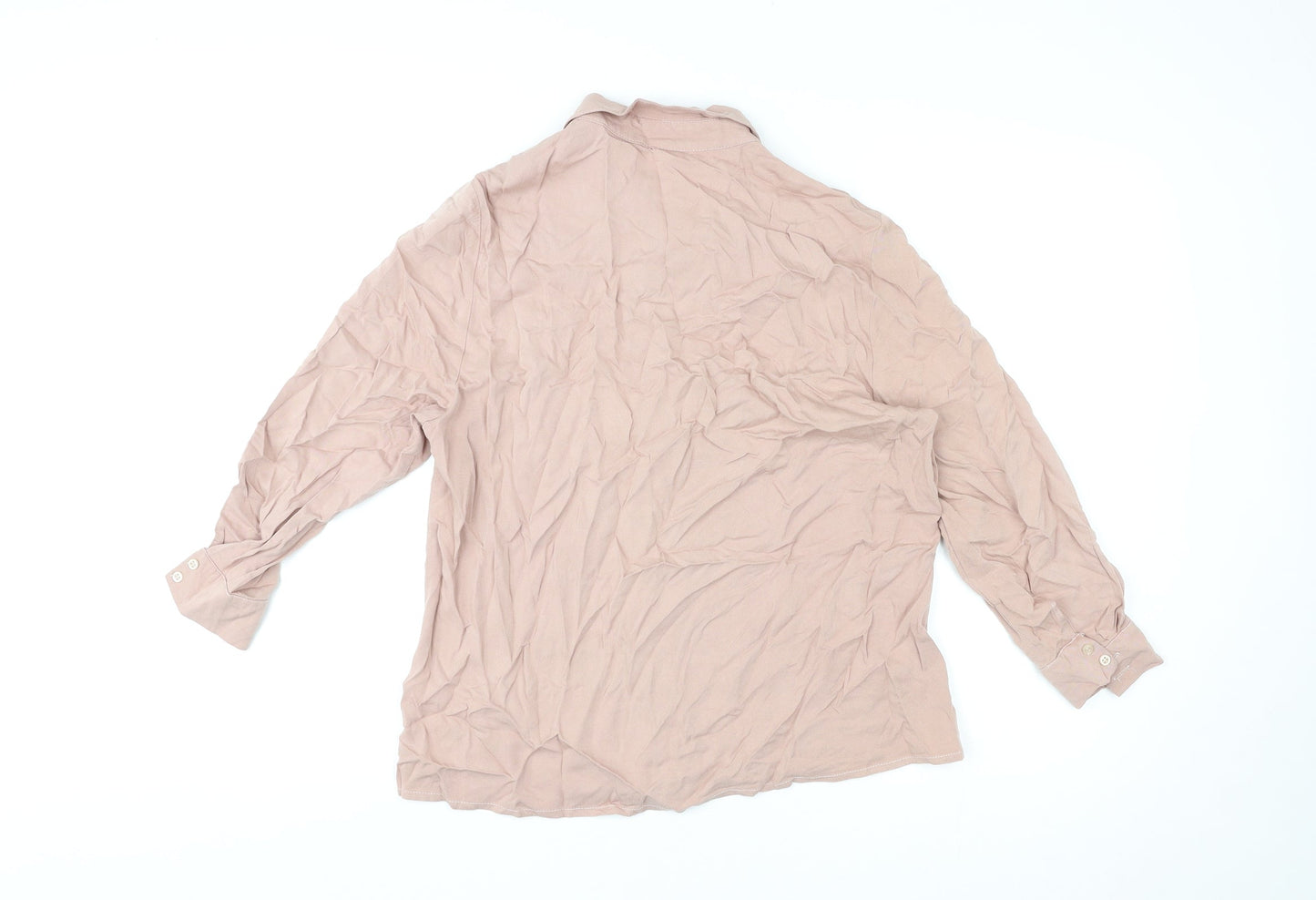 Womens UK Size 16 Mona Pink Basic Button-Up