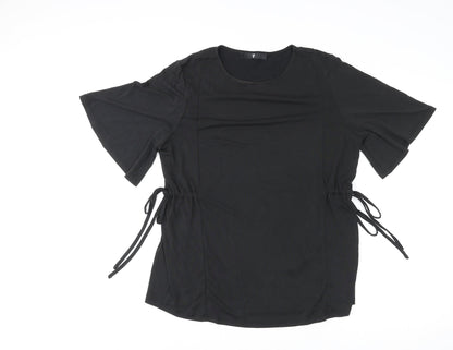 Womens UK Size 14 Very Black Basic T-Shirt