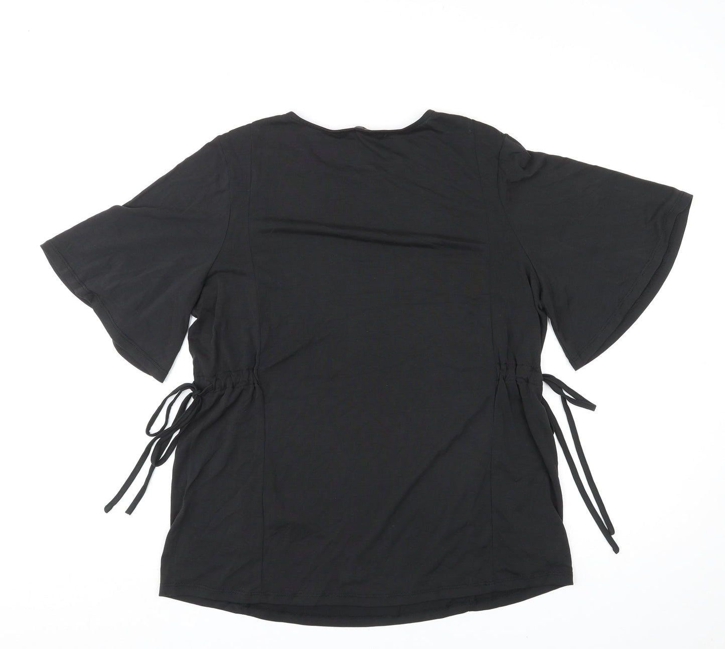 Womens UK Size 14 Very Black Basic T-Shirt