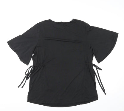 Womens UK Size 14 Very Black Basic T-Shirt