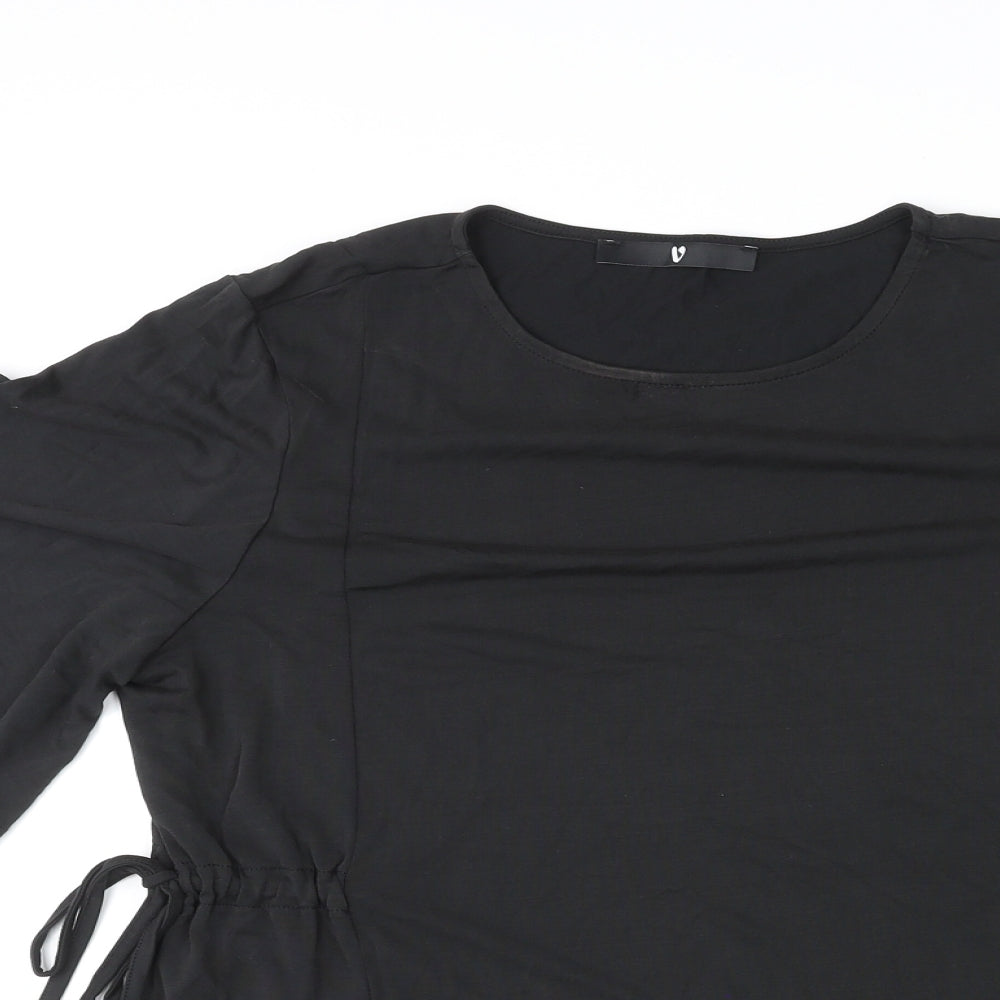 Womens UK Size 14 Very Black Basic T-Shirt