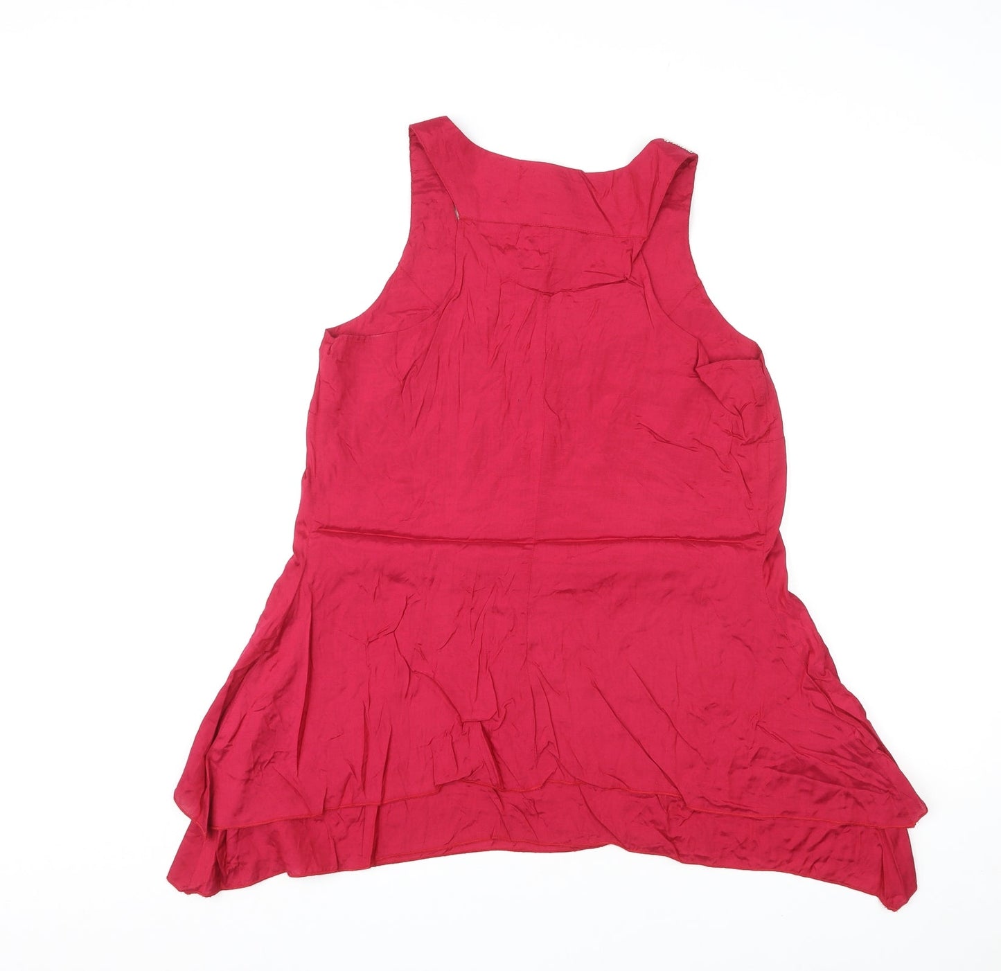 Womens UK Size 14 Red Herring Red Basic Tank