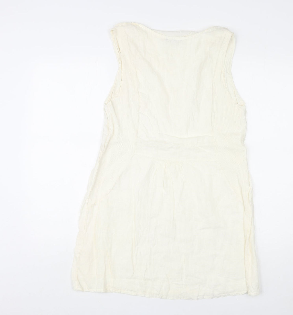 Carina Ricci Womens Ivory Polyester Shift Size M Cowl Neck Pullover