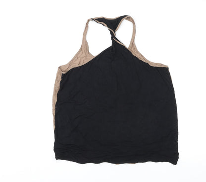 Marks and Spencer Womens Blue Viscose Basic Tank Size 18 Round Neck
