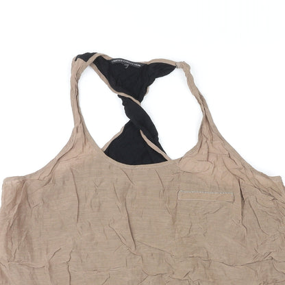 Marks and Spencer Womens Blue Viscose Basic Tank Size 18 Round Neck
