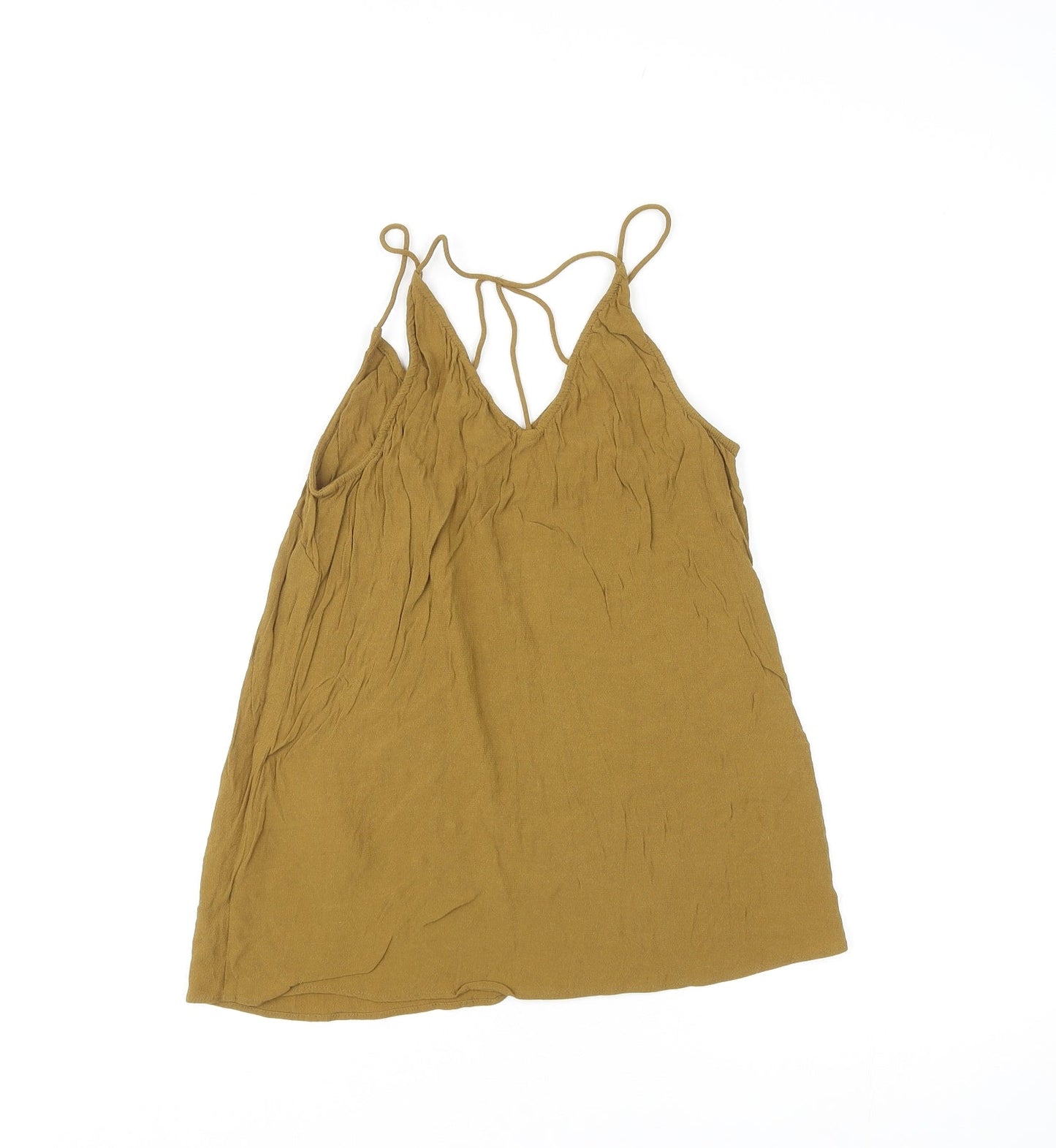 Womens UK Size 10 New Look Brown Basic Tank