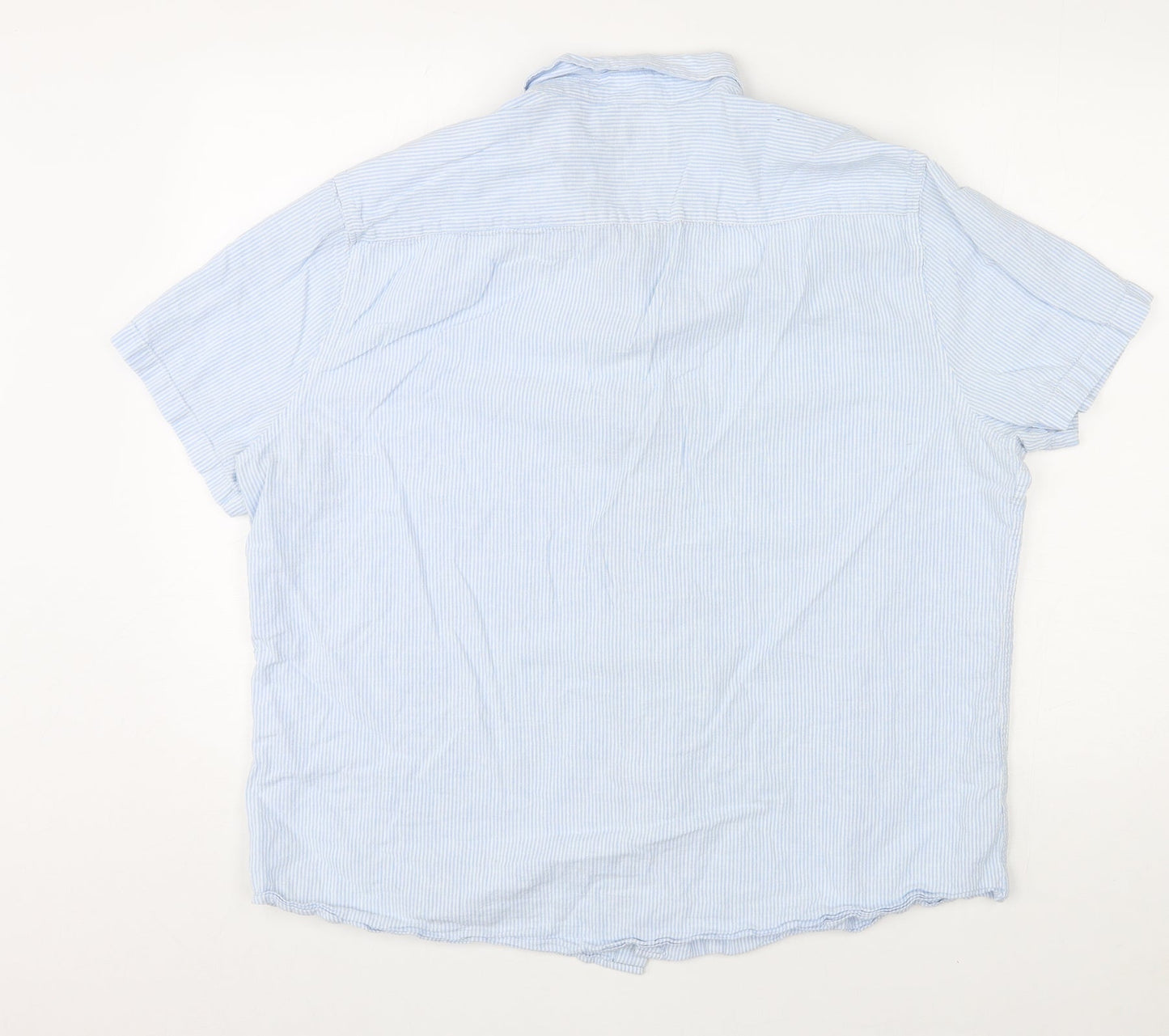 Womens UK Size 2XL Marks and Spencer Blue Basic Button-Up