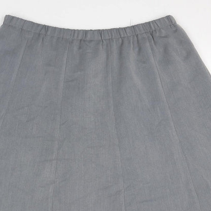 Cotswold Collections Womens Grey Polyester Swing Skirt Size 18 Zip