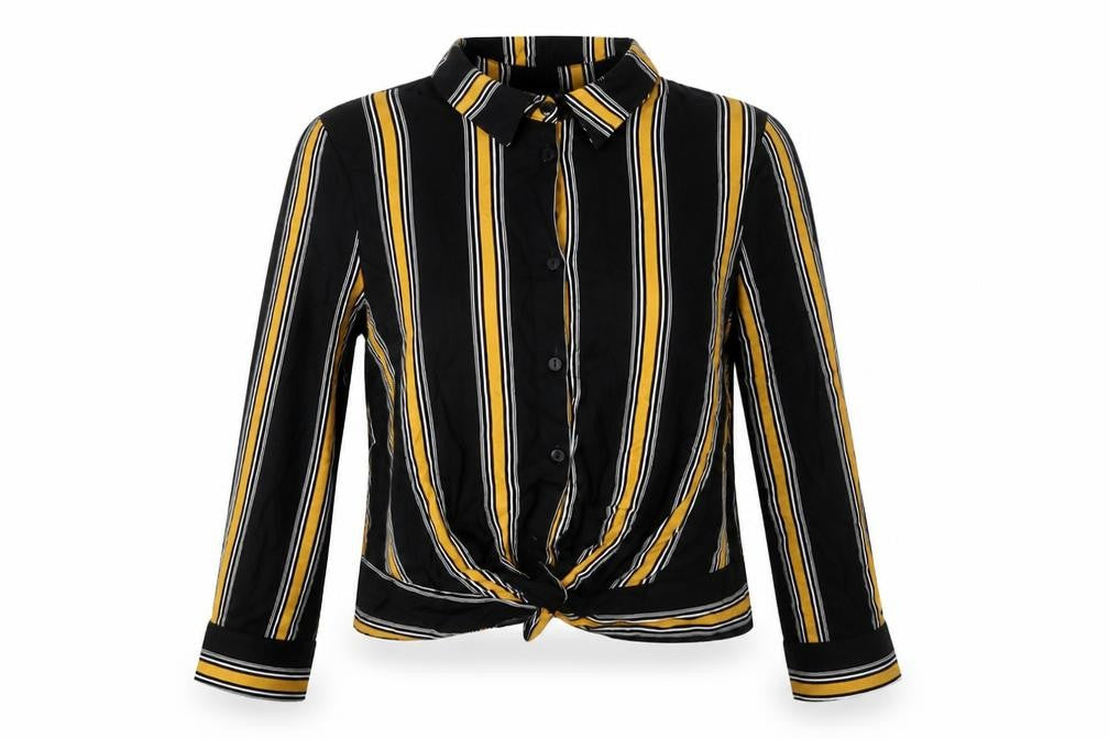 Womens UK Size 16 Select Black Basic Button-Up
