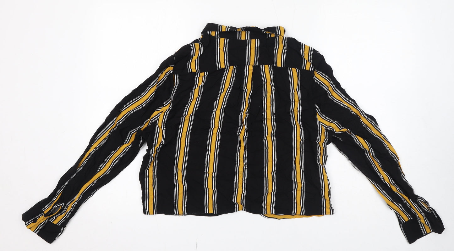 Womens UK Size 16 Select Black Basic Button-Up