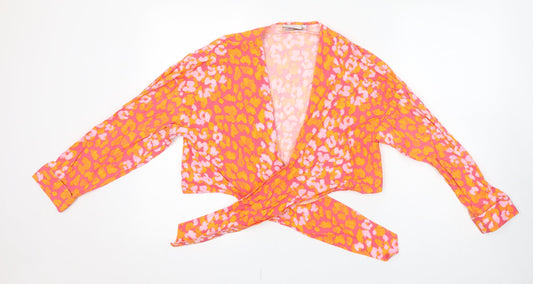 Womens UK Size 8 ASOS Pink Cropped Blouse