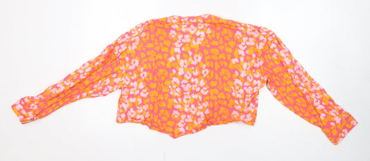 Womens UK Size 8 ASOS Pink Cropped Blouse