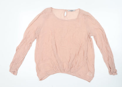 Womens UK Size 12 NEXT Pink Basic Blouse