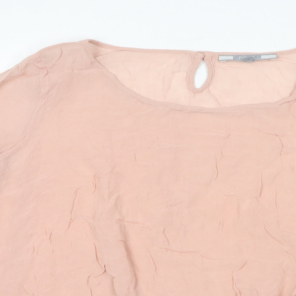 Womens UK Size 12 NEXT Pink Basic Blouse