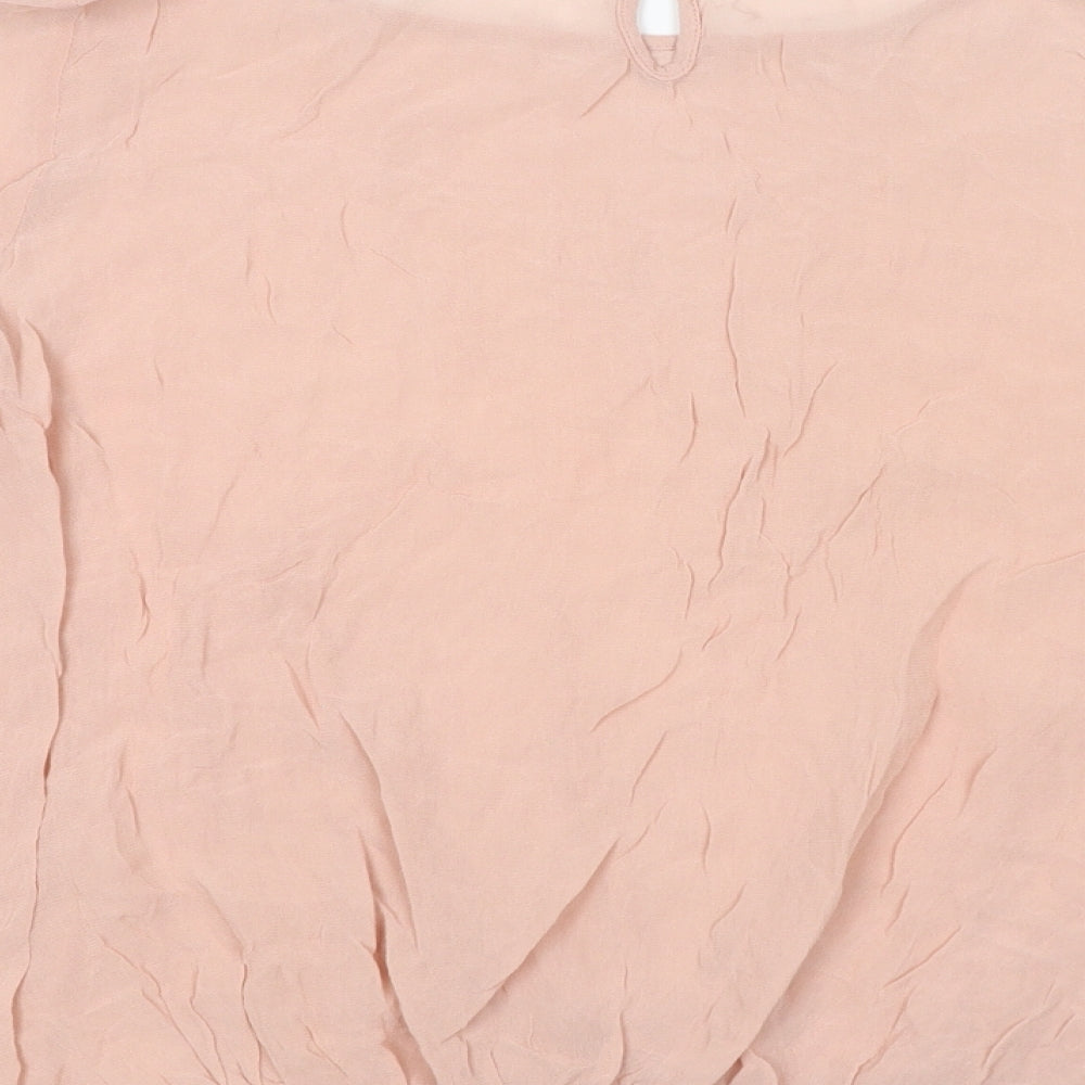 Womens UK Size 12 NEXT Pink Basic Blouse