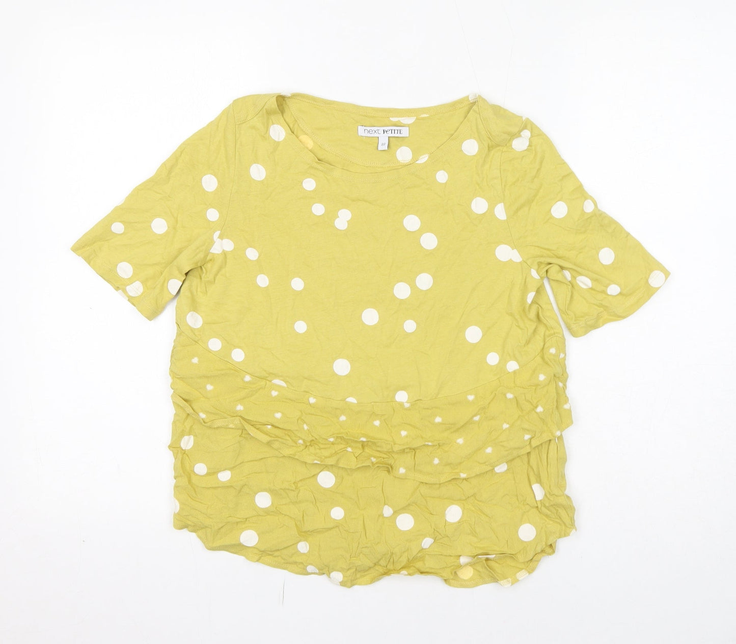 Womens UK Size 8 NEXT Yellow Basic T-Shirt