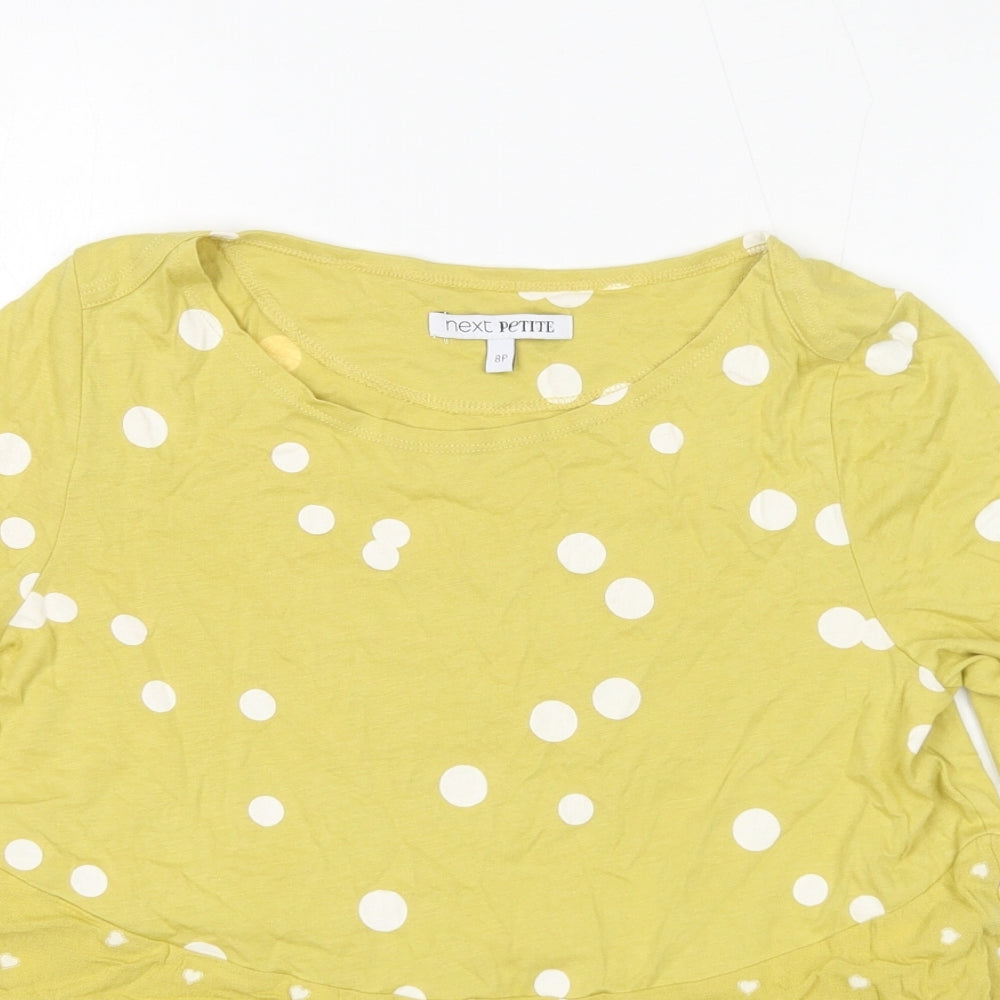 Womens UK Size 8 NEXT Yellow Basic T-Shirt