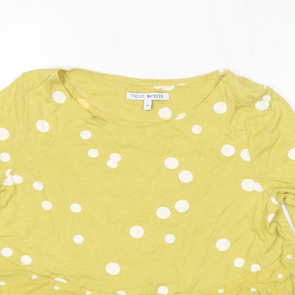 Womens UK Size 8 NEXT Yellow Basic T-Shirt