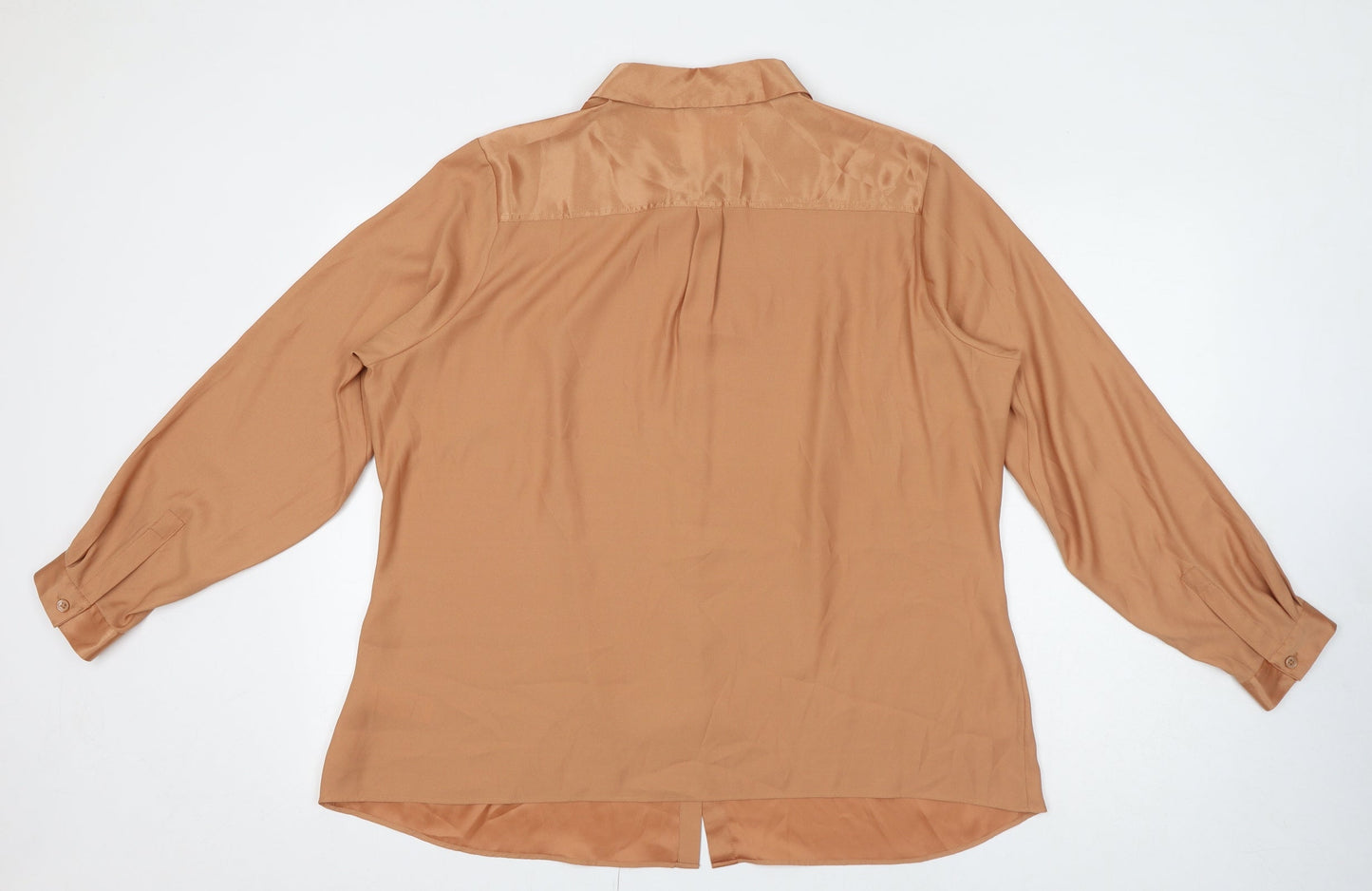 Womens UK Size 20 Classic Beige Basic Button-Up