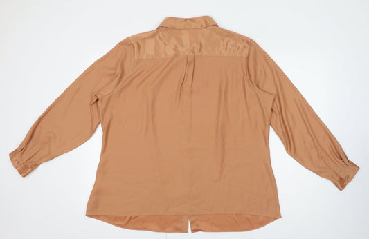 Womens UK Size 20 Classic Beige Basic Button-Up
