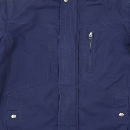 Adme Mens Blue Windbreaker Coat Size S Zip