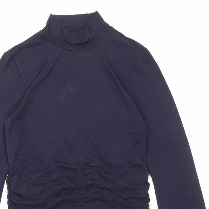 Womens UK Size 6 Marks and Spencer Blue Basic T-Shirt