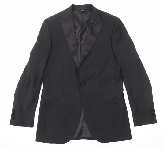 Mens UK Size 38 Marks and Spencer Regular Black Suit Jacket