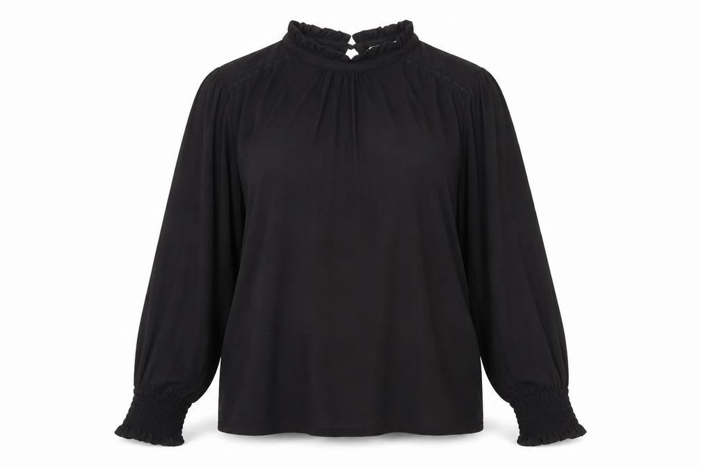 Womens UK Size XL Oasis Black Basic Blouse