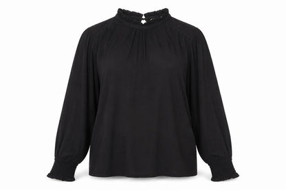 Womens UK Size XL Oasis Black Basic Blouse