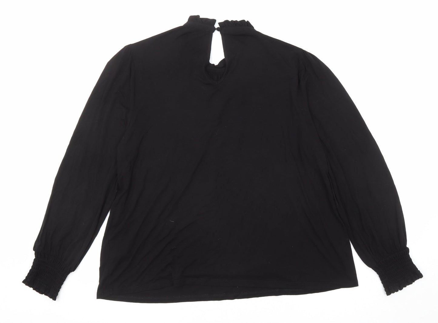 Womens UK Size XL Oasis Black Basic Blouse