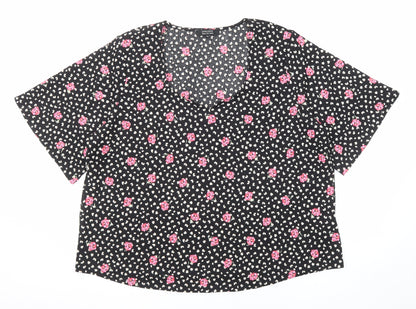 Womens UK Size 26 JD Williams Black Basic Blouse