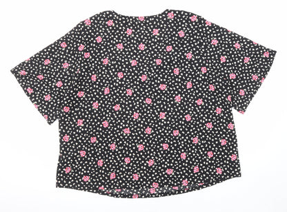 Womens UK Size 26 JD Williams Black Basic Blouse